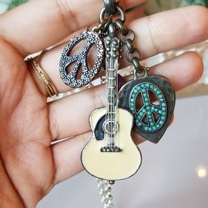 Lucky Brand Bohemian guitar necklace